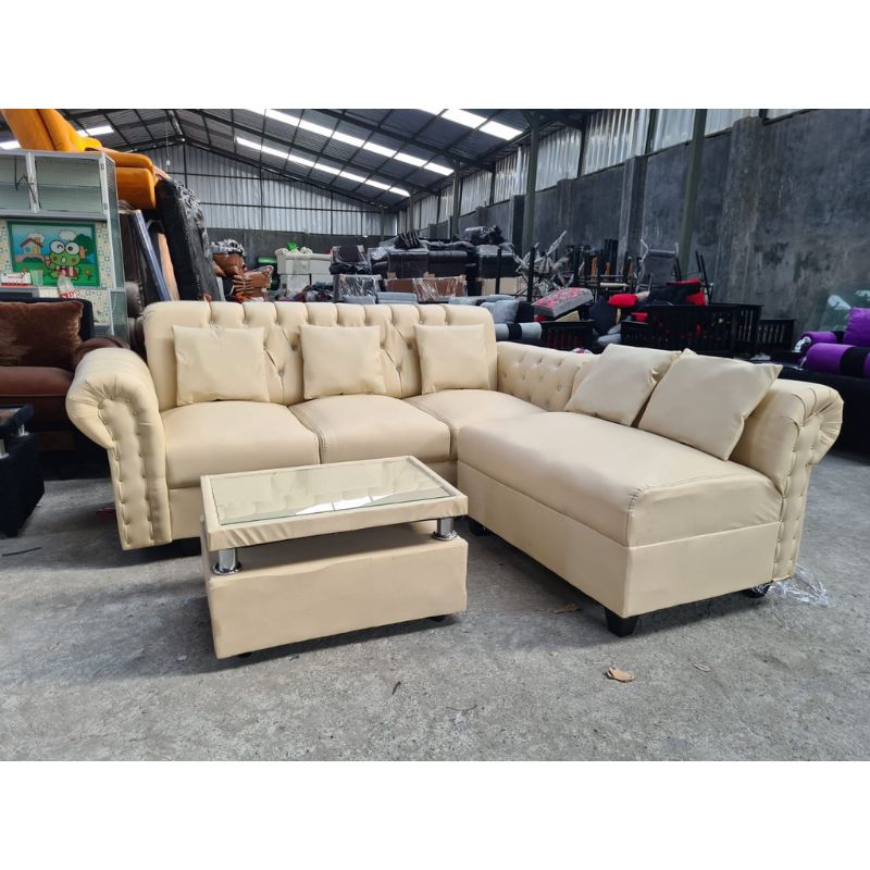 SOFA L PUTUS KANCING SOFA MODERN SOFA MINIMALIS SOFA DUDUK.SOFA MINIMALIS SOFA MURAH SOFA TAMU KURSI