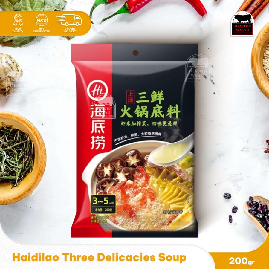 

Haidilao Three Delicacies Soup Hotpot Base HealthyWagyu