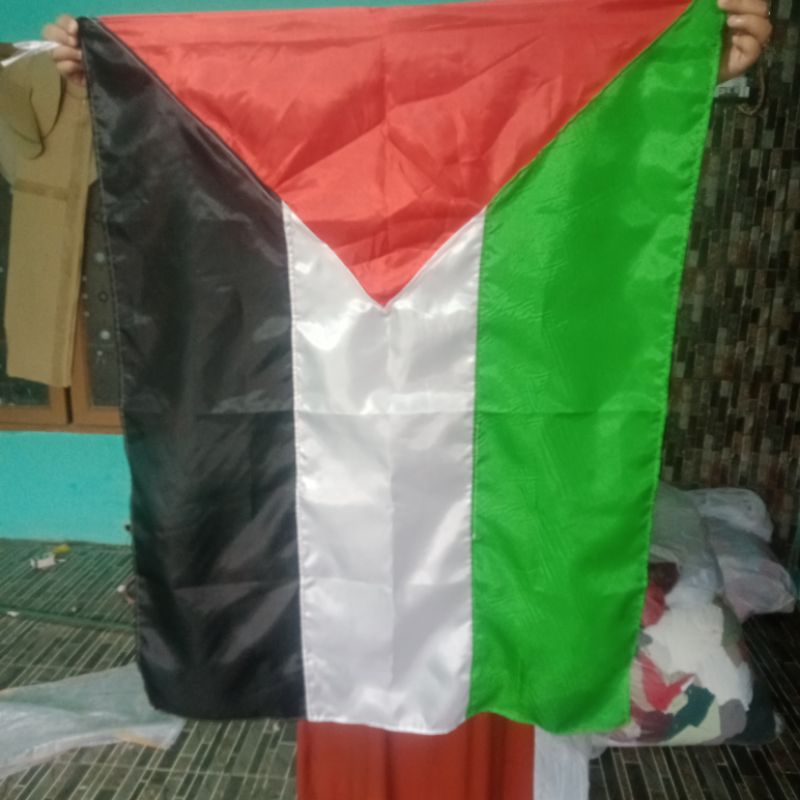 Bendera Palestina uk 90x150 atau 100 x 150 dan bendera Indonesia