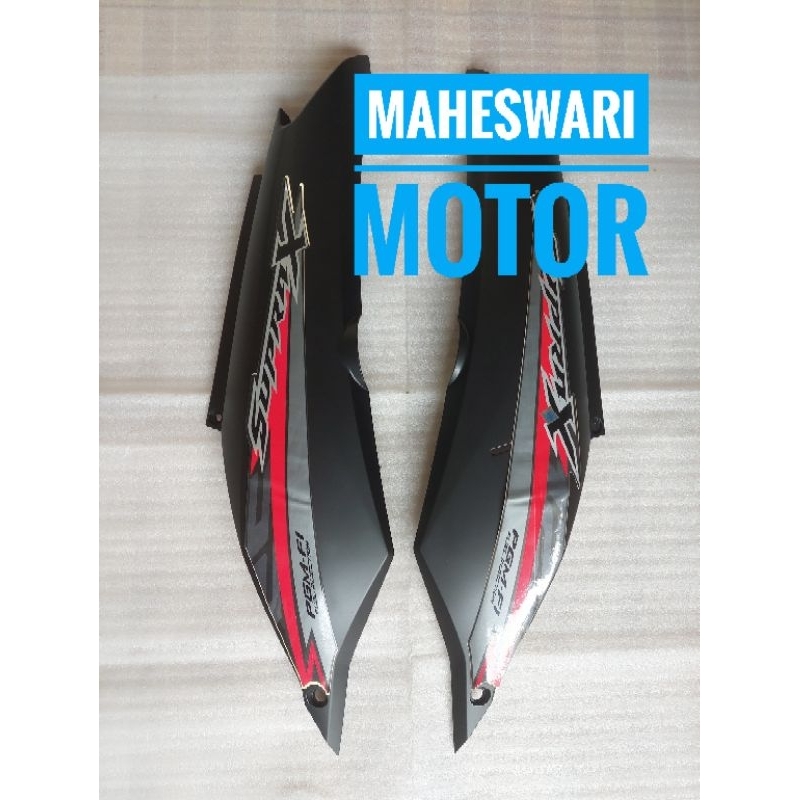Cover body belakang Honda Supra x 125 fi hitam doff black matte.