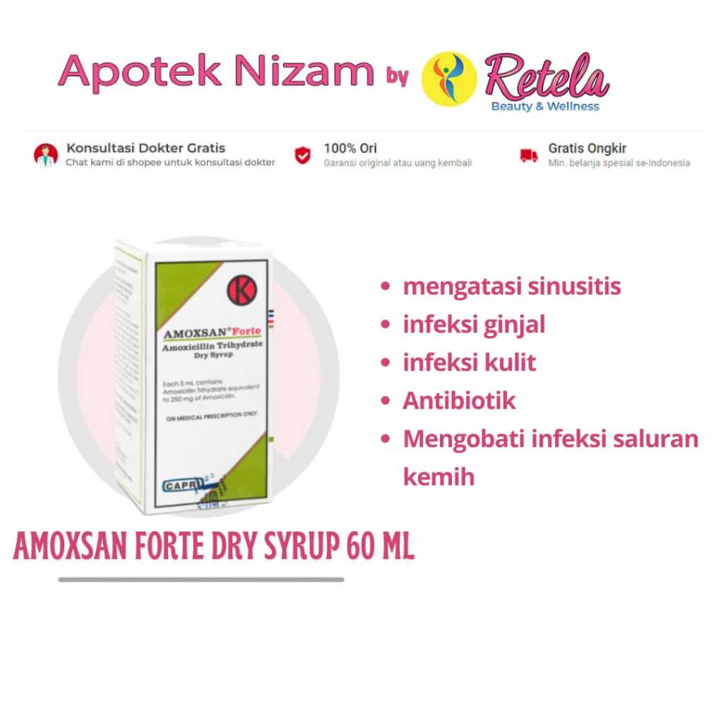 Amoxsan Forte Dry Sirup 60 ml / Antibiotik