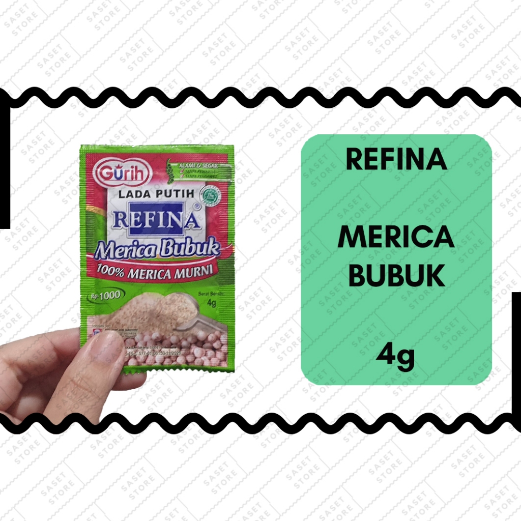 

Refina Lada Putih Merica Bubuk 4g Sachet Bumbu Dapur Masak