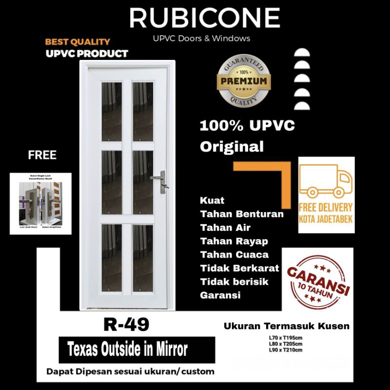 Pintu Upvc Rubicon TEXAS MIRROR R49