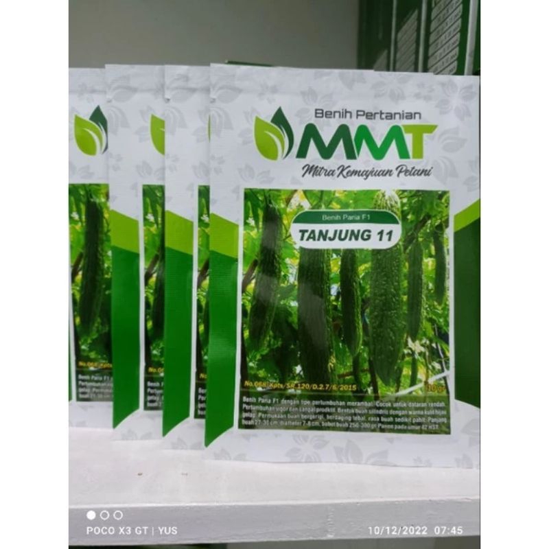 

Benih Paria Pare Tanjung 11 F1 isi Per 10 gram isi (55-75 Btr) Kadaluarsa 2025 (Terbaru Panjang)/Termurah Seindonesia/Sangat Tahan Pucuk Daun Kriting (Virus Gemini)/Perawatan Mudah /Tahan simpan kulit hijau/Disukai Pasar/100% Ori Kemasan Pabrik