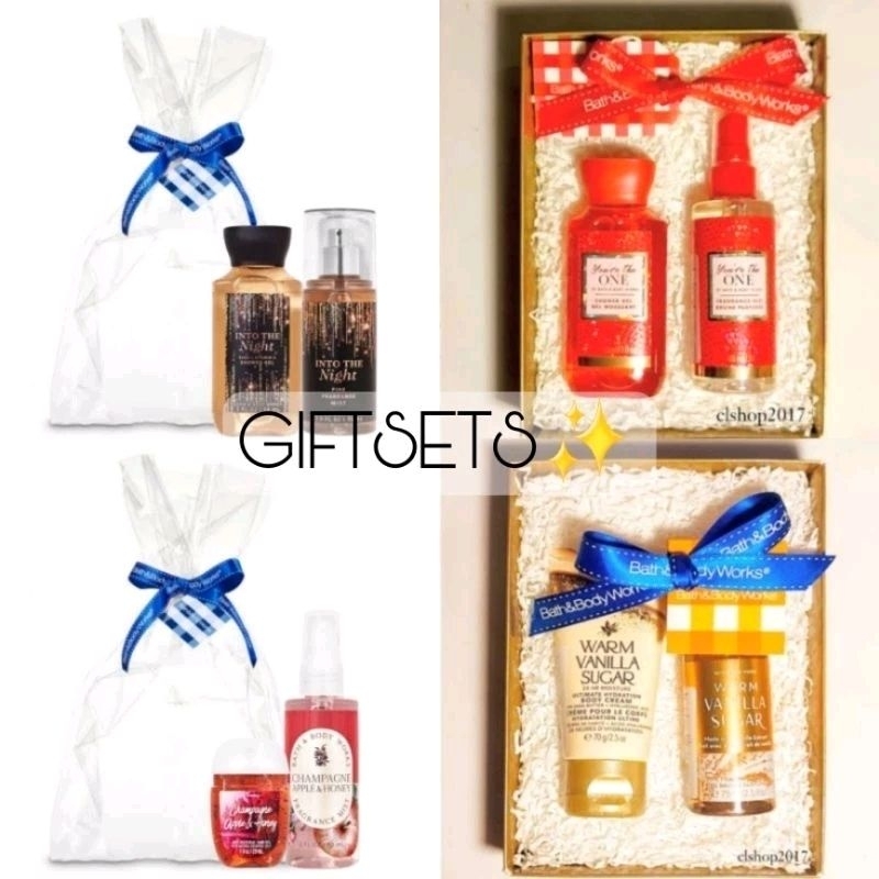 ONSALE!❤️ BATH & BODY WORKS BBW GIFTSET GIFT SET CHAMPAGNE TOAST VANILLA BUTTERCREAM BEAN NOEL OCEAN