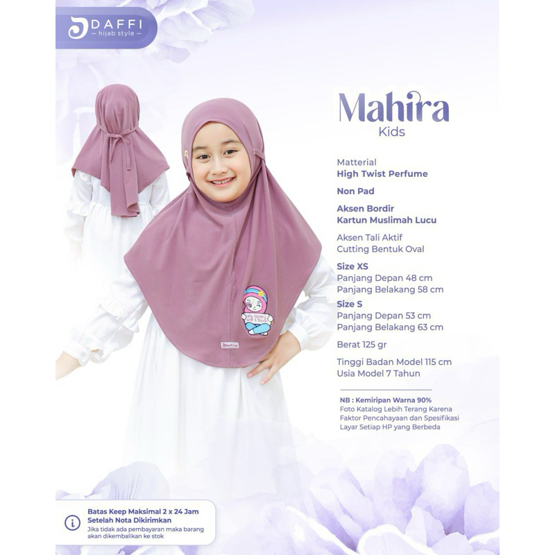 [ORIGINAL DAFFI] ~ BERGO MAHIRA S / HIJAB SERAGAM SEKOLAH SD / BERGO ANAK SD / HIJAB TALI ANAK 6 - 9