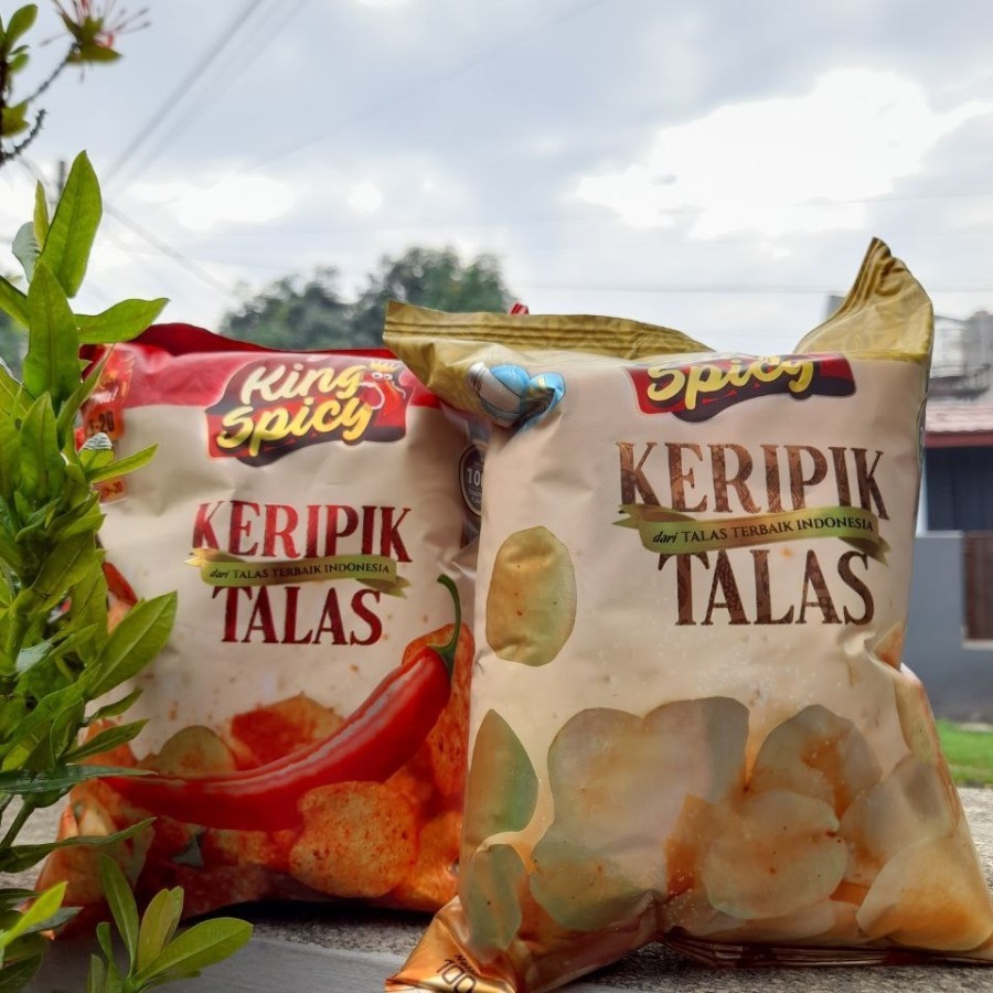 

King Spicy Keripik Talas Cemilan Snack Asin Pedas