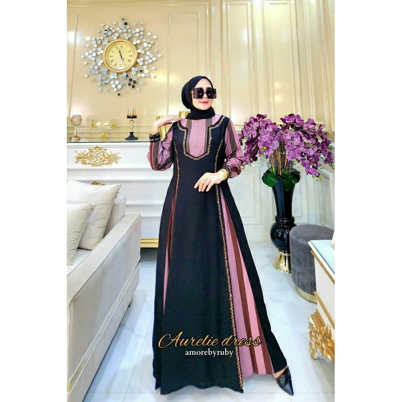 gamis Lionel Richie gamis elegant gamis busui edisi Aurelie dress Amore by ruby