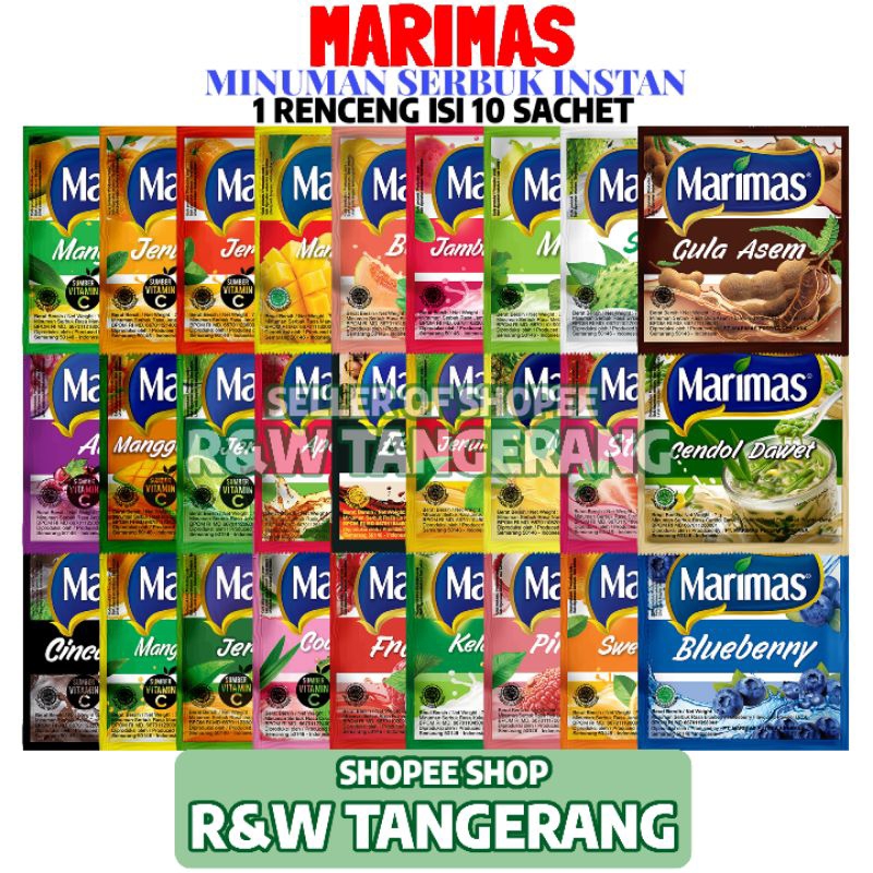 

Minuman Marimas Serbuk 1 Renceng Isi 10 Sachet