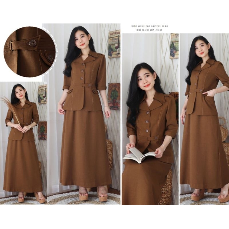 Jas Blazer Wanita Asn, Pns Model 6601 Warna Pemda Aceh Set RokA