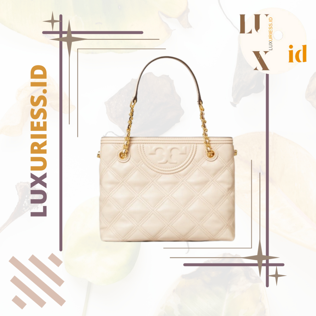 TORY BURCH FLEMING SOFT TOTE CREAM