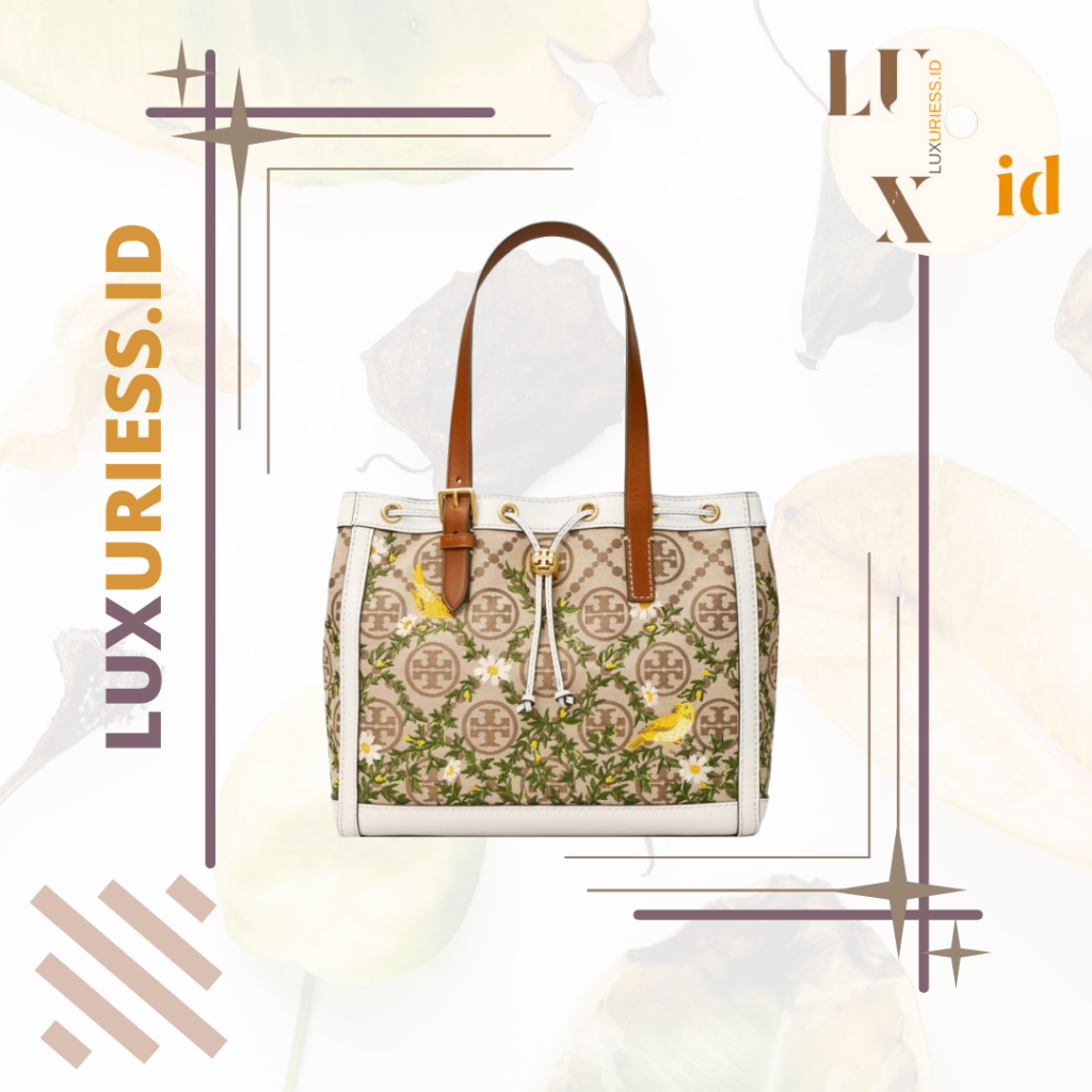 TORY BURCH T MONOGRAM JACQUARD EMBROIDERED