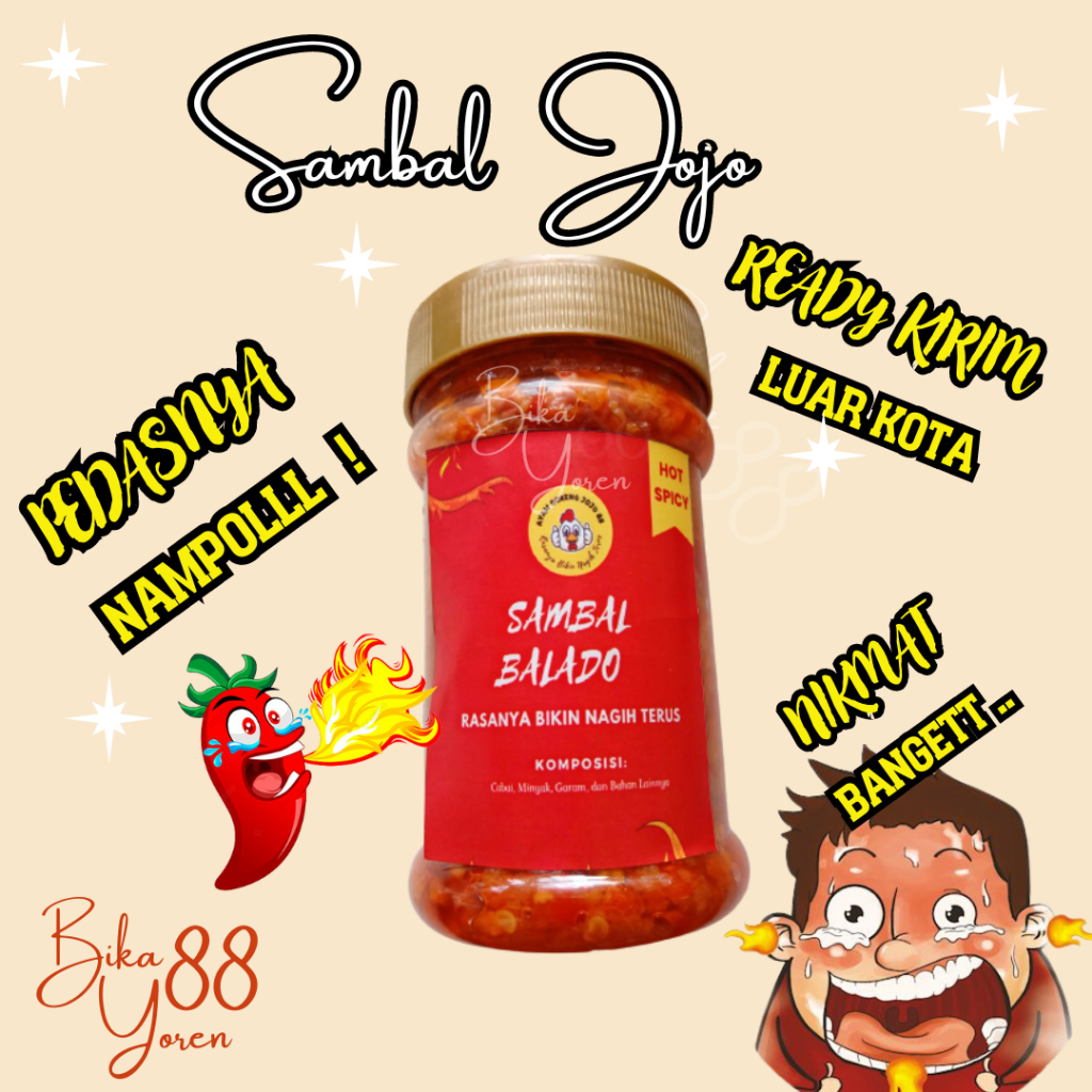 

Sambal Bawang Balado Makanan Pedas Pedes Viral Instan Halal Best Seller Bukan Saos / Eat Sambal / Sambel Sachet Saset Ready To Eat By Bakmibangkaayamjojo88