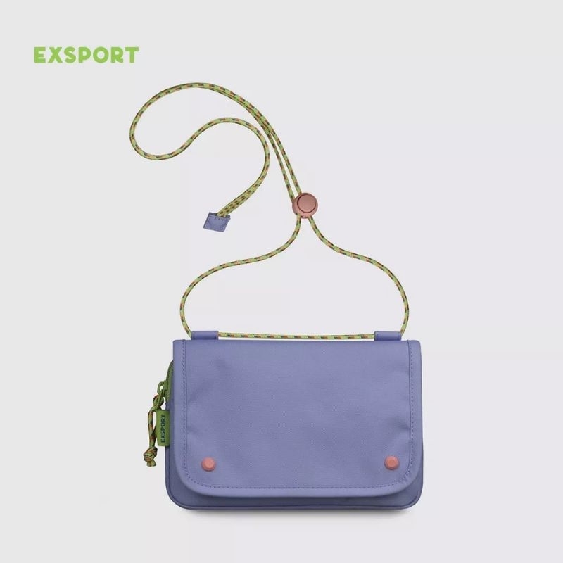 SLING BAG TAS SELEMPANG WANITA EXPORT MOCHILA POLY PURPLE