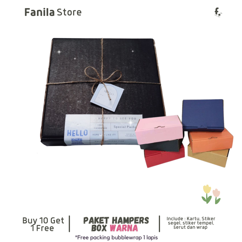 

[BOX WARNA] Box Hampers/Paket Hampers Box/Paket Packaging Hampers/Hampers Wisuda/Hampers Ultah