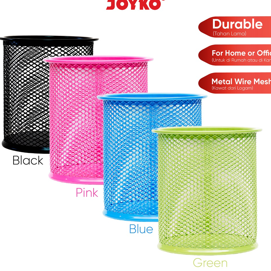 

☇✯✱ Desk Set Pen Holder Tempat Alat Tulis Jaring Jala Joyko DS-16