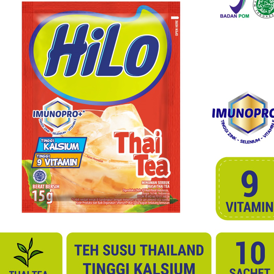 

QNRD3580 XG34448 HiLo Thai Tea 10 sachet - Minuman Serbuk