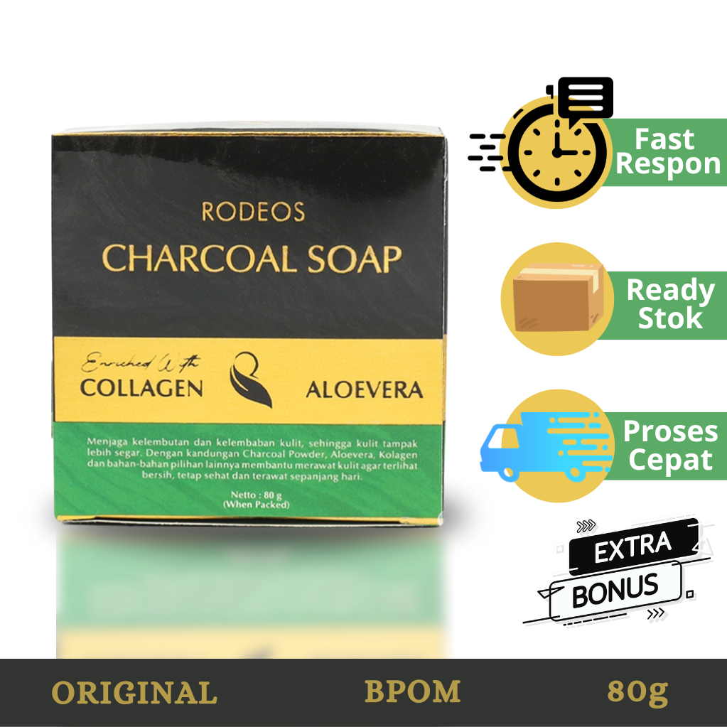 Sabun Wajah Pria Rodeos Bamboo Charcoal Soap Sabun Cuci Muka Pria Membersihkan Wajah Mengatasi Penye