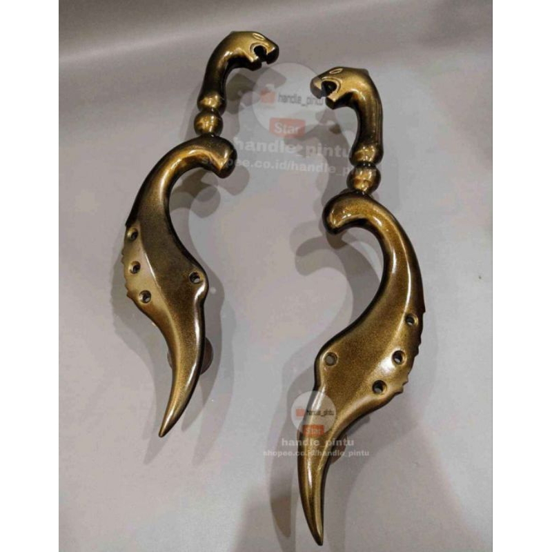 handle pintu gagang pintu kujang bahan logam padat panjang 50cm