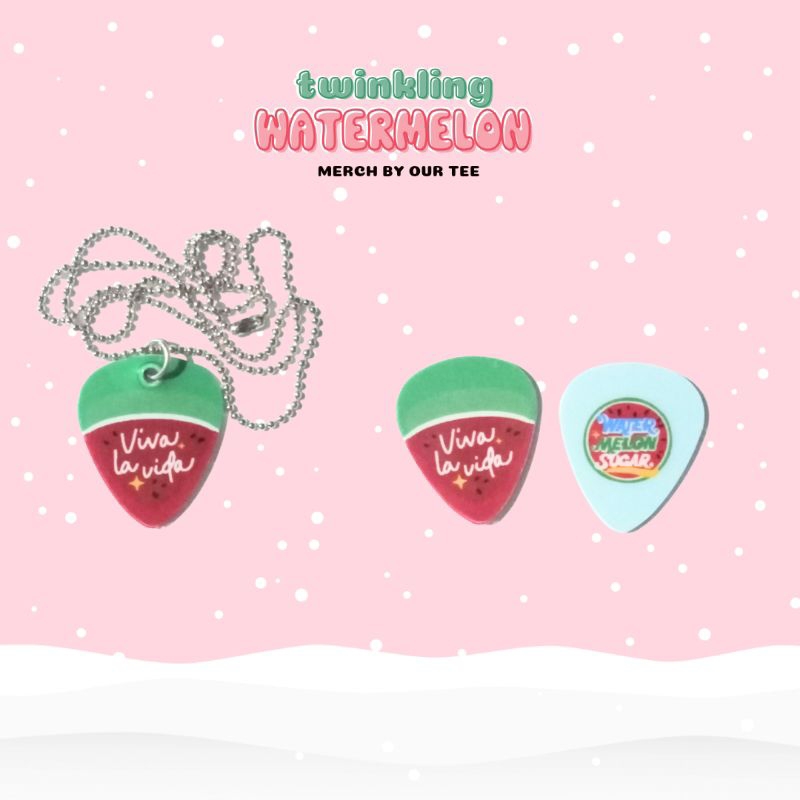 [PRE ORDER] OUR TEE - NECKLACE GUITAR PICK TWINKLING WATERMELON KDRAMA MERCH