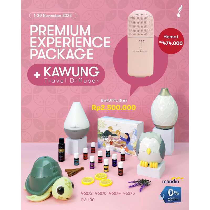 PEP Young Living,premium experience pacakge yl,owl diffuser,turtle diffuser,desert mist diffuser,kaw