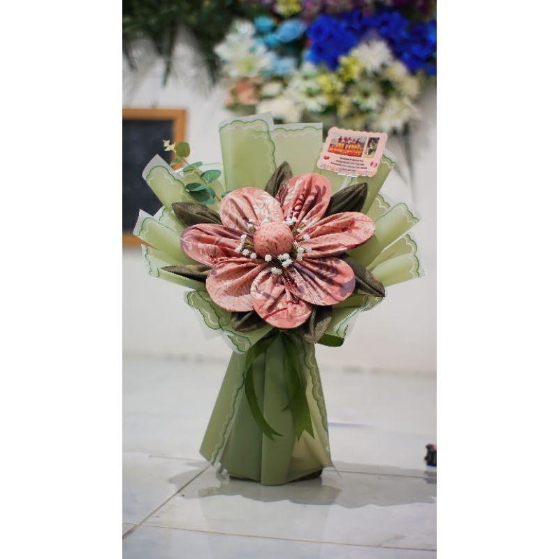 Buket hijab hadiah kado hari ibu hari guru wisuda jilbab azara motif murah