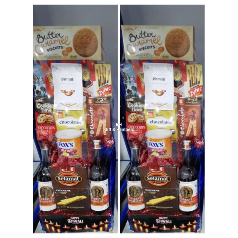 

Parcel TeaSet Happy Dewali Deepavali /Selamat Hari Raya Hampers Parsel