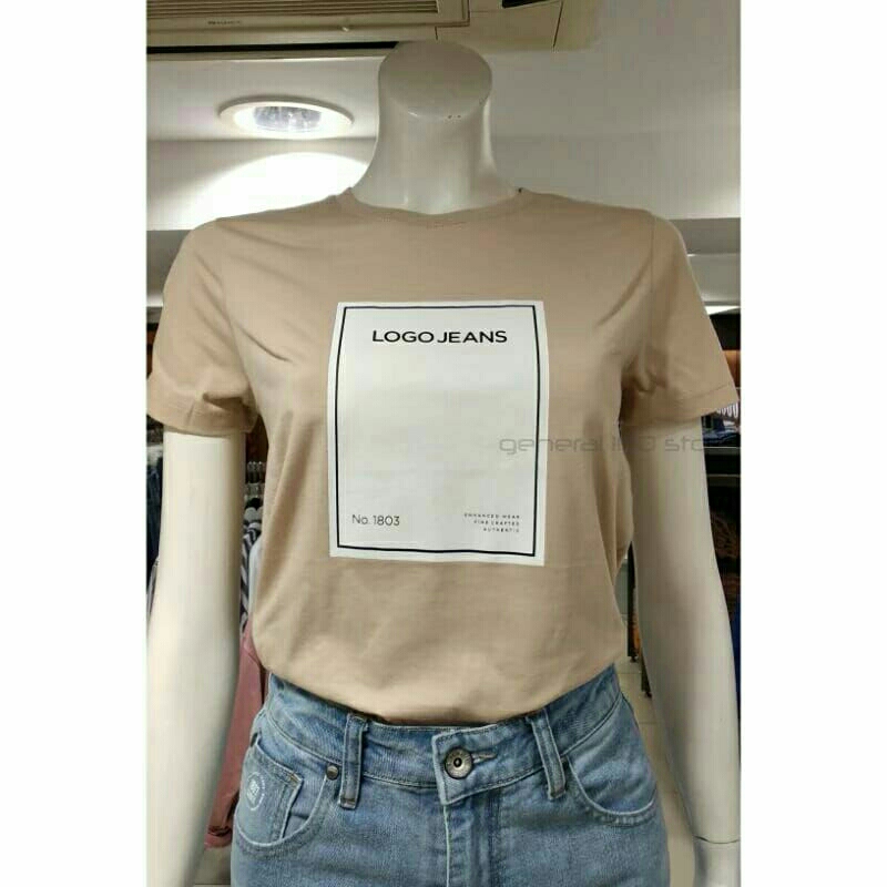 baju kaos logo jeans original t-shirt wanita Original asli