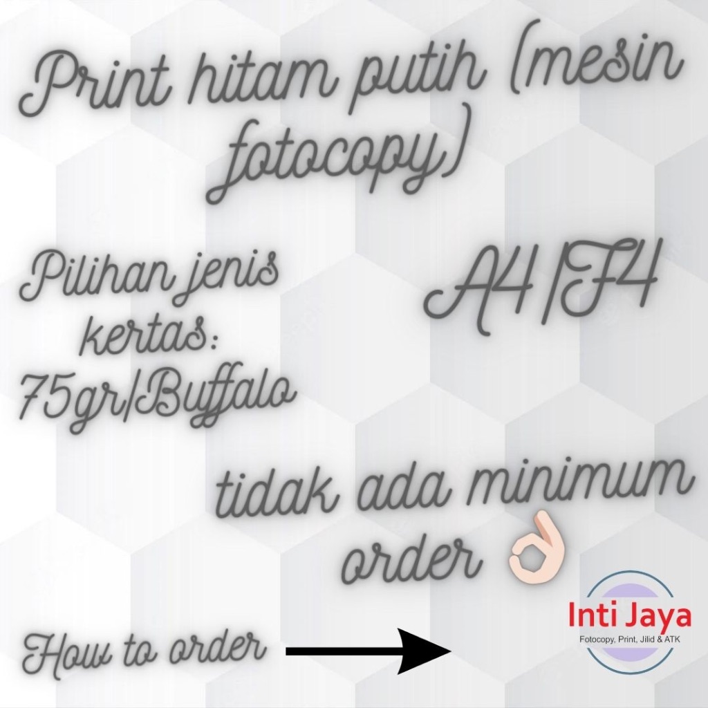 

Print Hitam Putih Dokumen A4 / F4 Fotocopy - HVS A4