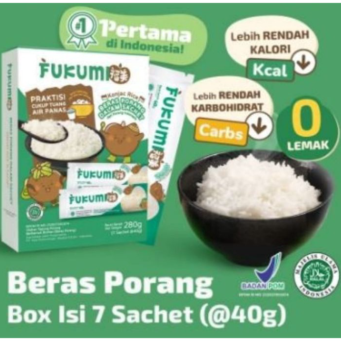 

CWDM5824 Dijamin Ori Fukumi Beras Porang Box Sachet 280gr isi 7 Sachet