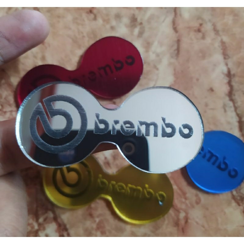 Stiker Emblem Akrilik Kaliper Brembo 2 Piston/Emblem Akrilik Kaliper Rem
