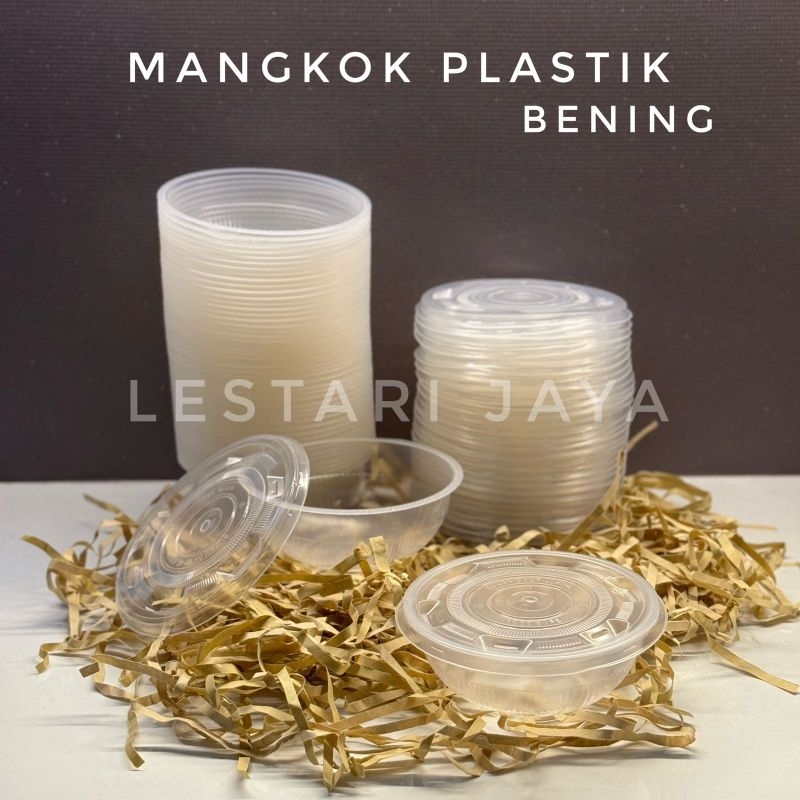 Mangkok Plastik / Mangkok Bakso Plastik Bening Tebal Untuk Rice Bowl Soup dll