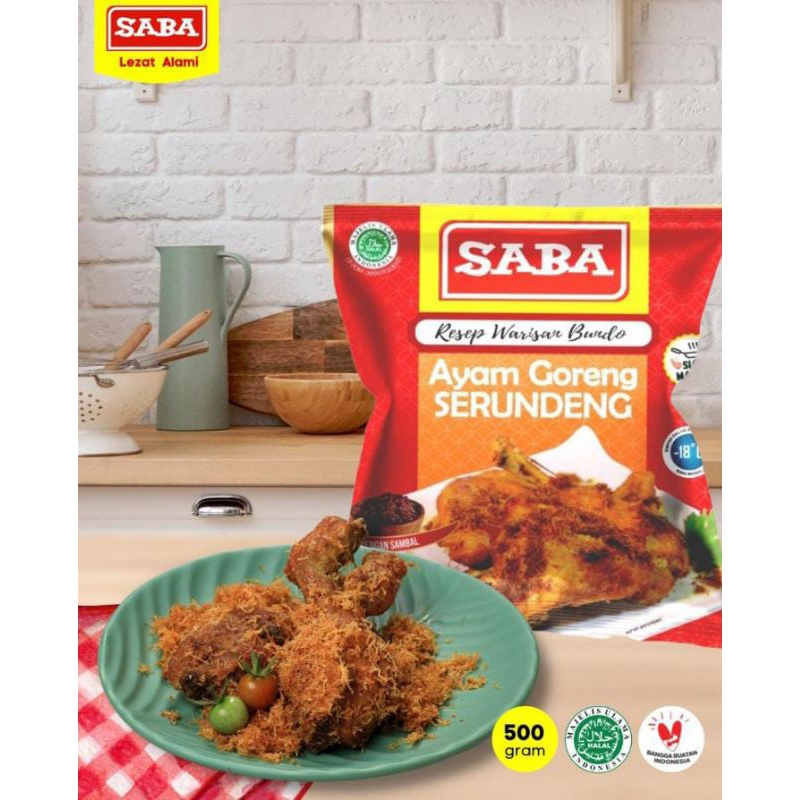 

SABA ayam serundeng/rendang sapi/paru frozen