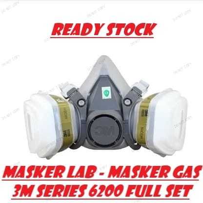3M Masker Gas Respirator Masker Cat Masker Lab - 6200 3M