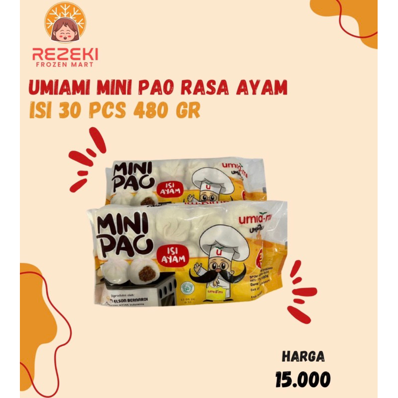 

Umiami Mini Pao Ayam 480 Gr Isi 30 Pcs | By Bernardi | Frozen Food Murah