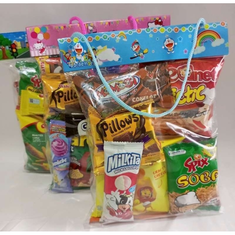 Paket snack ultah anak/kemasan goodie bag/souvenir