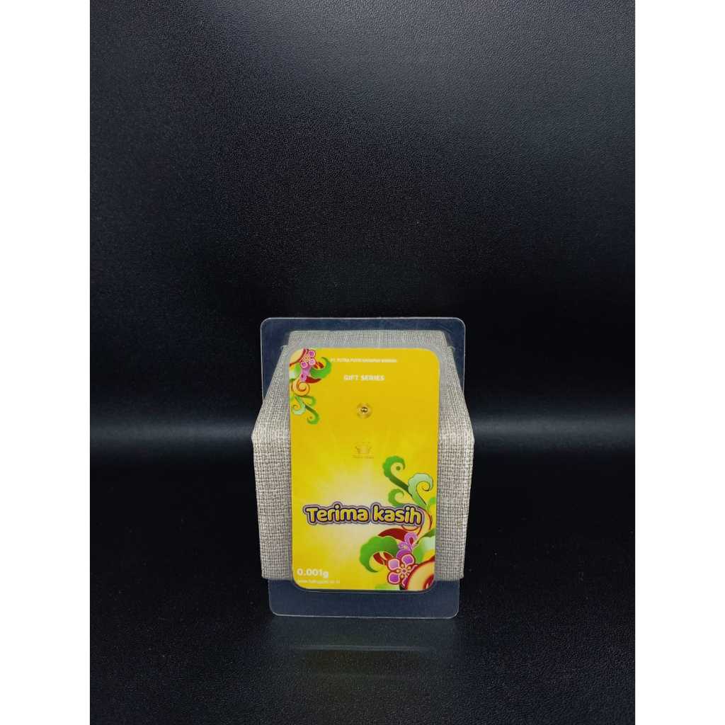 Logam Mulia Baby Gold Terima Kasih 0,001 Gr 24K Fine Gold 999.9