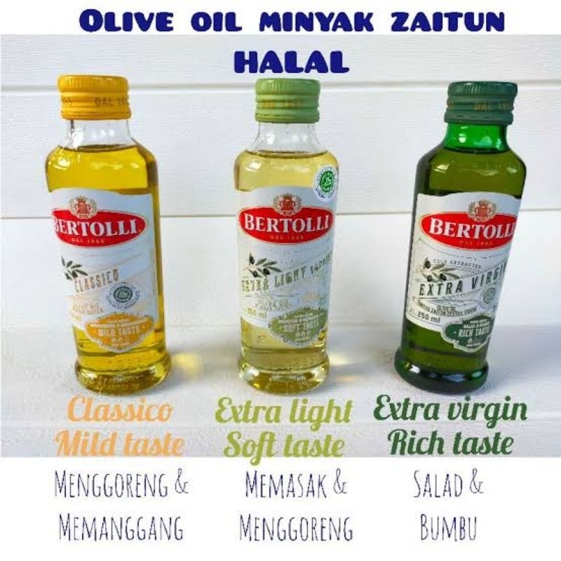

Bertolli Classico /Extra Light Extra virgin Olive Oil minyak zaitun 250ml