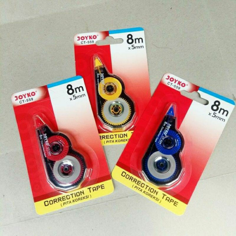 

Correction Tape CT-522 Joyko / Tip Ex Kertas Panjang 12 meter [pcs]