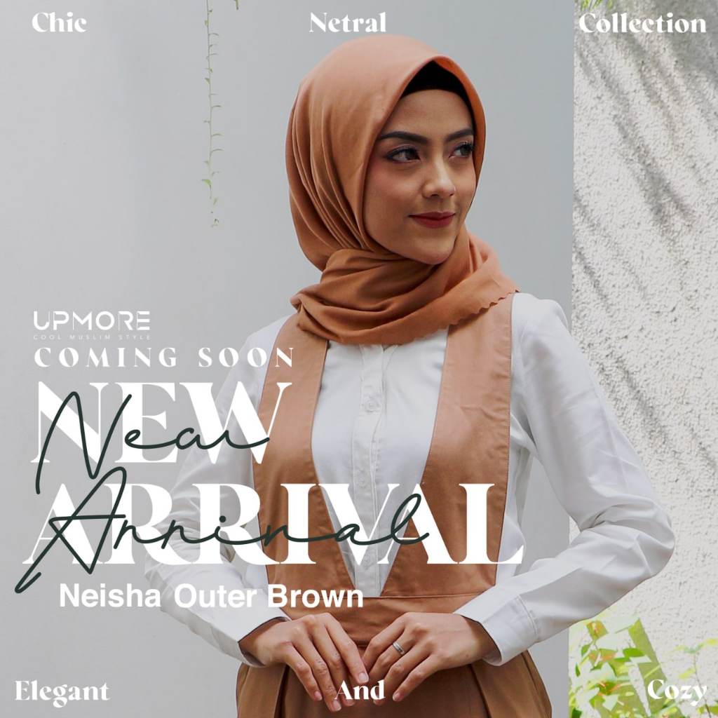 NEW ARRIVAL NEISHA OUTER BROWN  BY UPMORE // PRODUK ORI BRAND MUTIF UPMORE DAMOZA