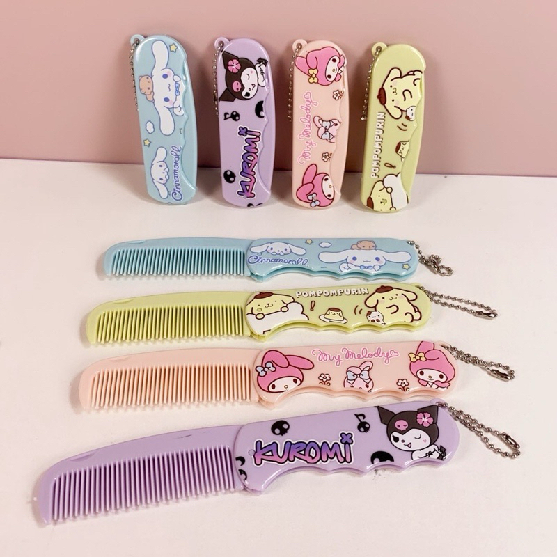 Sisir Lipat Kartun Lucu Sanrio Kuromi Mini Portable Sisir Rambut SISIR LIPAT SANRIO