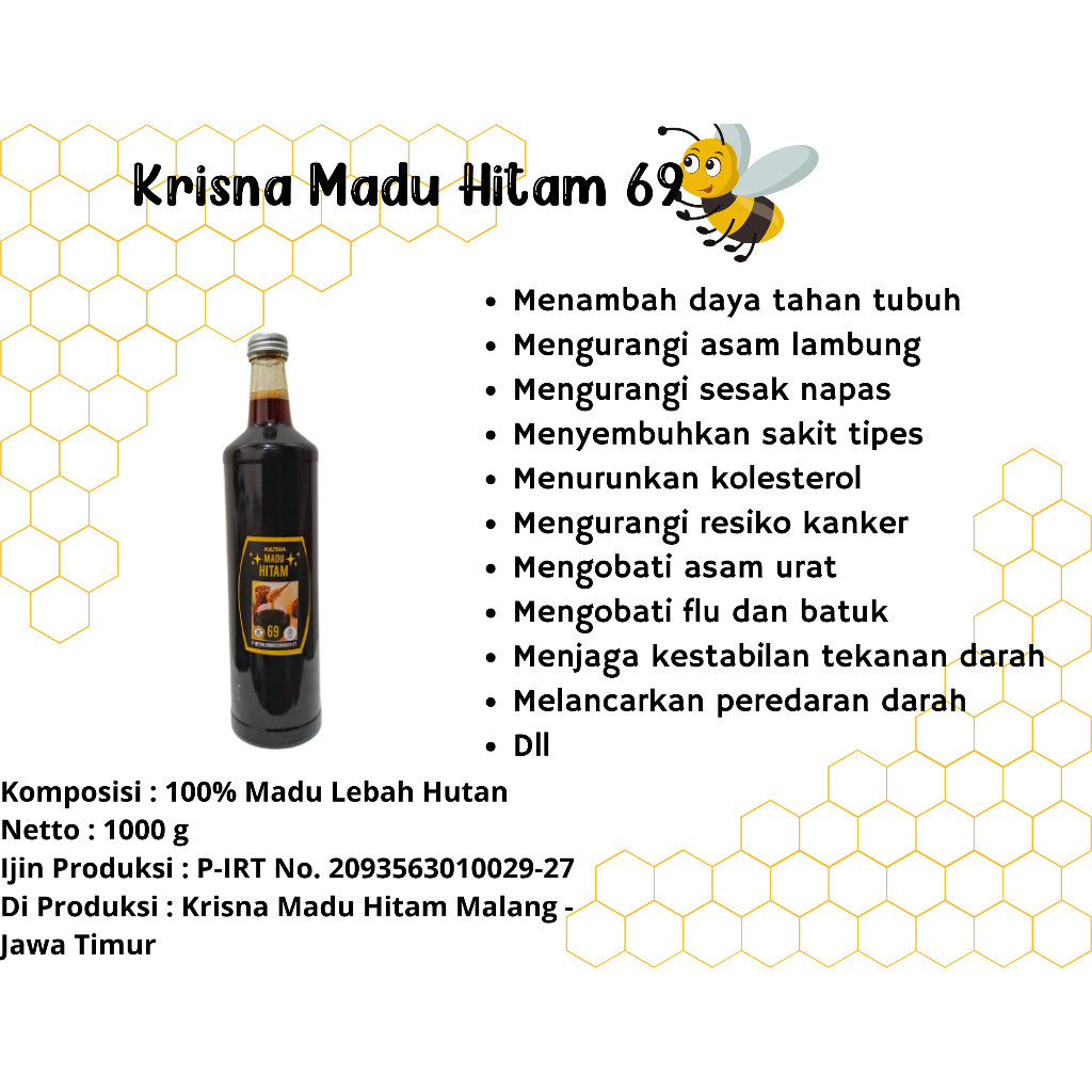 

MADU KRISNA SUPER HERBAL HITAM PAHIT 1 LTR