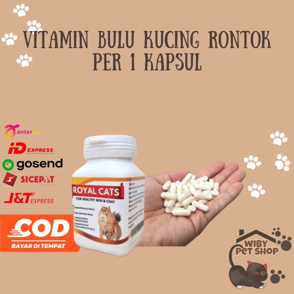 Vitamin Bulu Kucing ROYAL CATS Vitamin bulu Kucing rontok