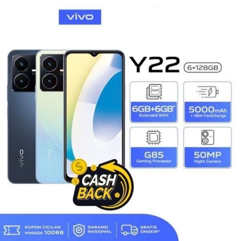 Vivo Y22 Ram 6/128GB