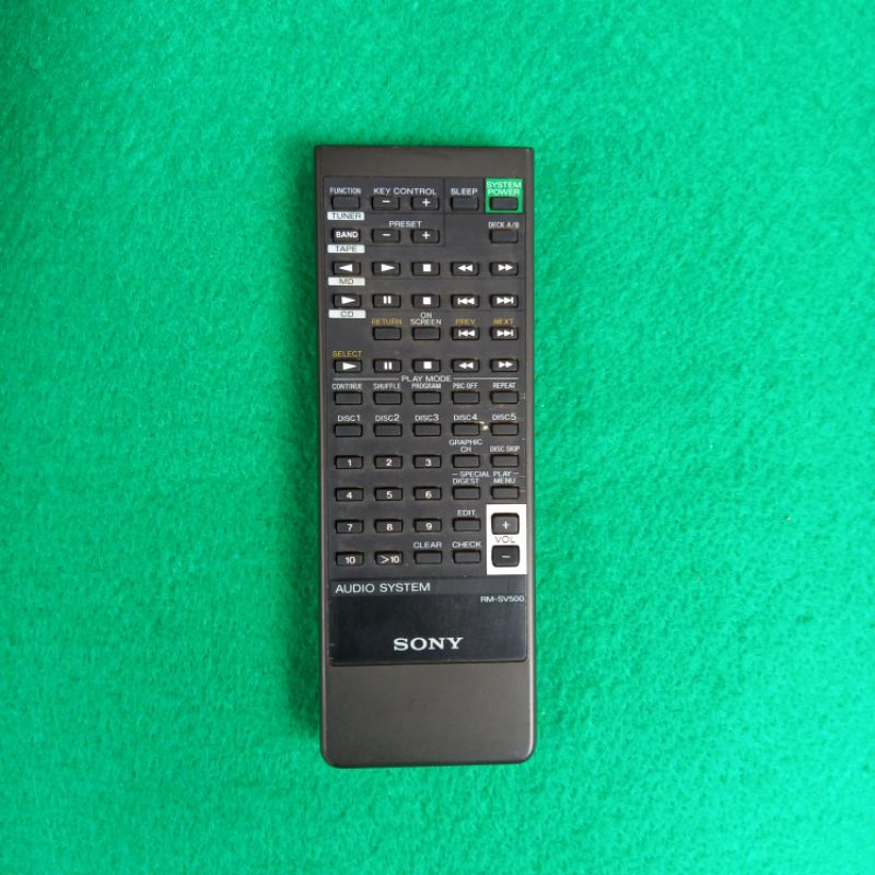 REMOTE AUDIO SYSTEM SONY SERI RM-SV500 ORIGINAL