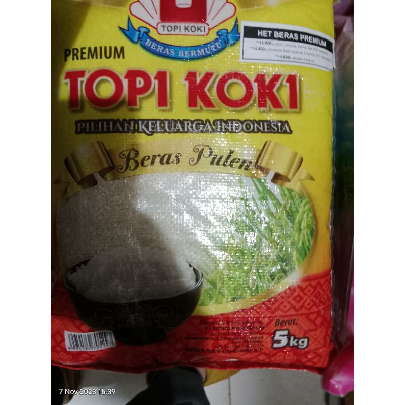 

Beras Premium TOPI KokI 5kg