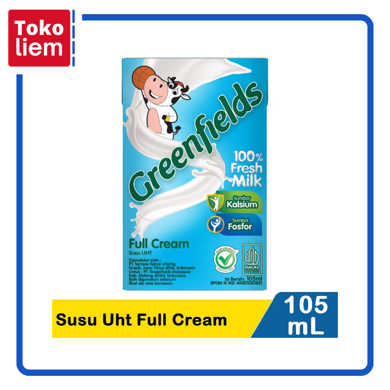 

Greenfields Uht Milk Full Cream 105mL