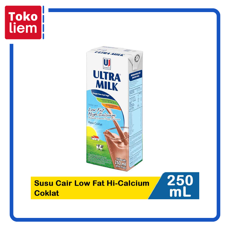 

Ultra Susu Cair Low Fat Hi-Calcium Cokelat 250Ml