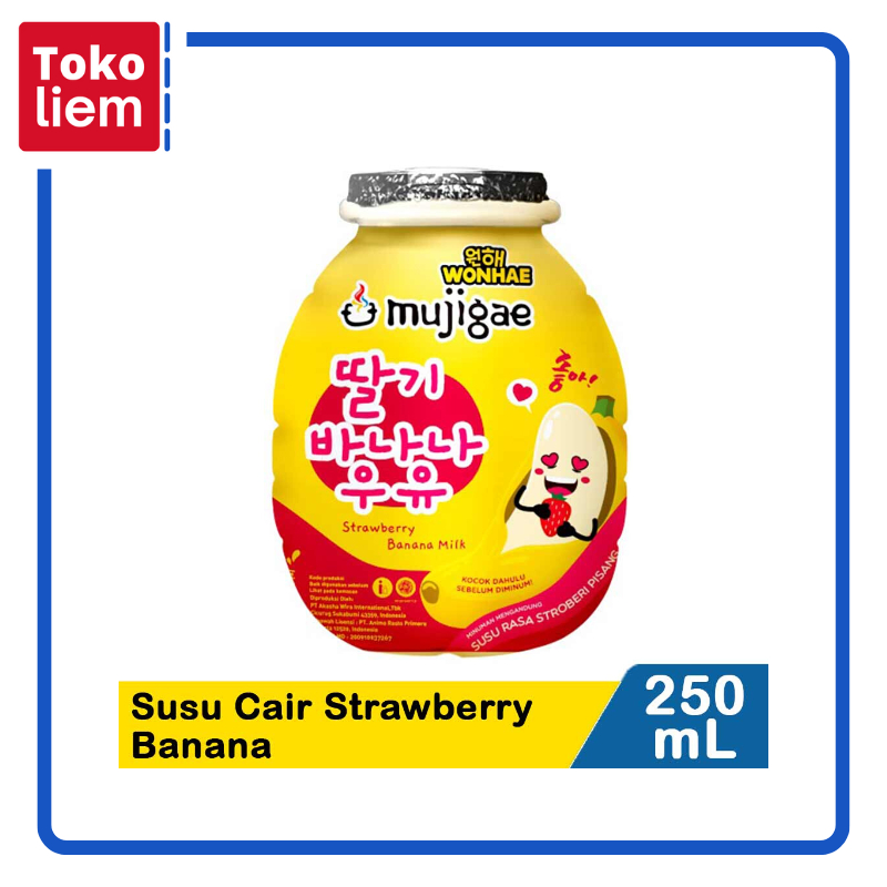 

Mujigae Susu Cair Strawberry Banana 250mL