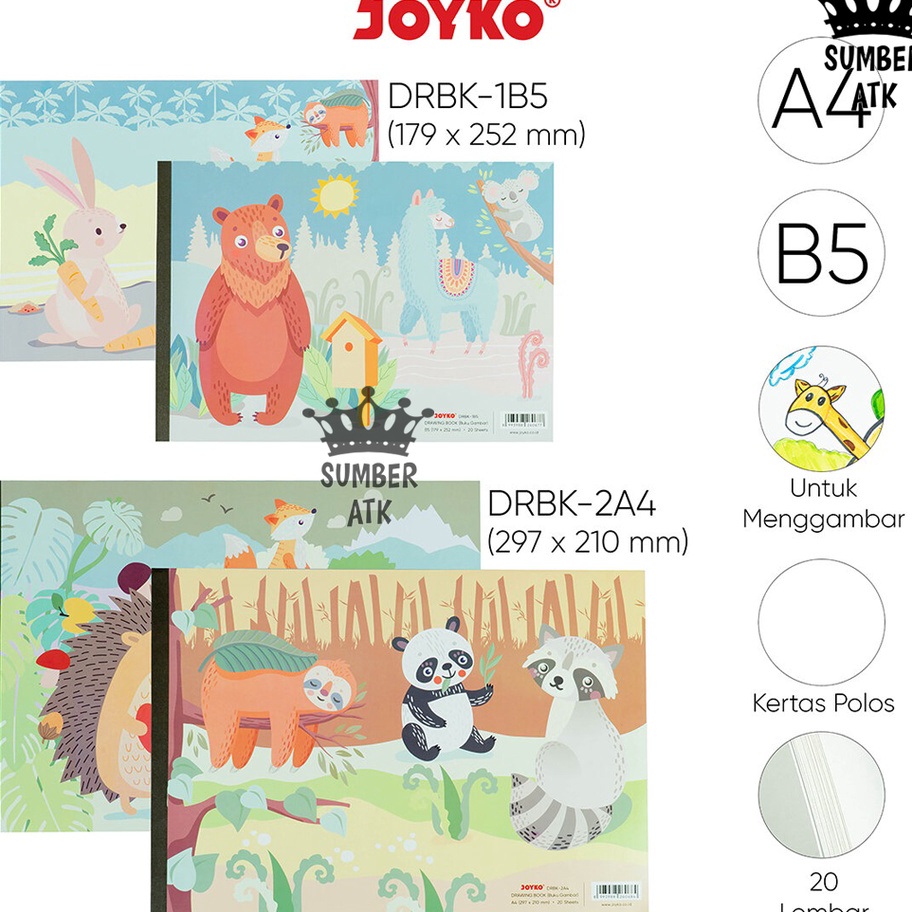 

Terbatas Buku Gambar Drawing Book Joyko DRBK-1B5 ~ 2A4